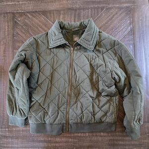 Olive Green Quilted Jacket